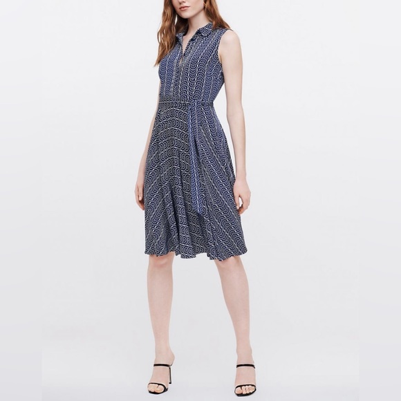 DIANE VON FURSTENBERG-Wome’s Shirt Dress-Emery Silk Crepe De Chine Belted Sz: S. - Picture 3 of 5